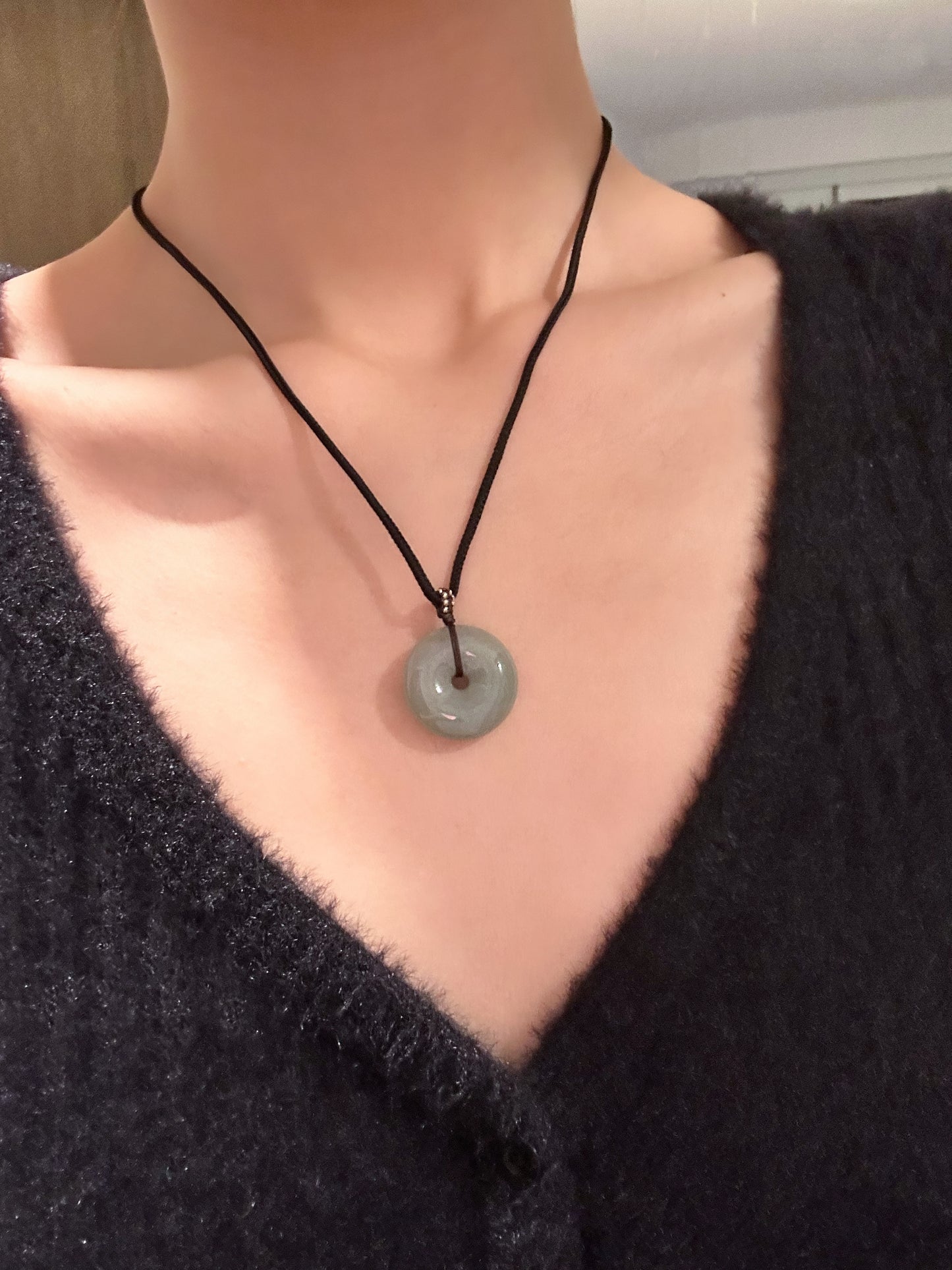 纯天然翡翠平安扣