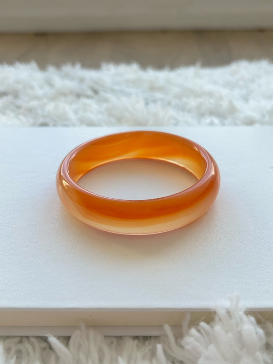 Caramel Swirl - Red Agate Bangle