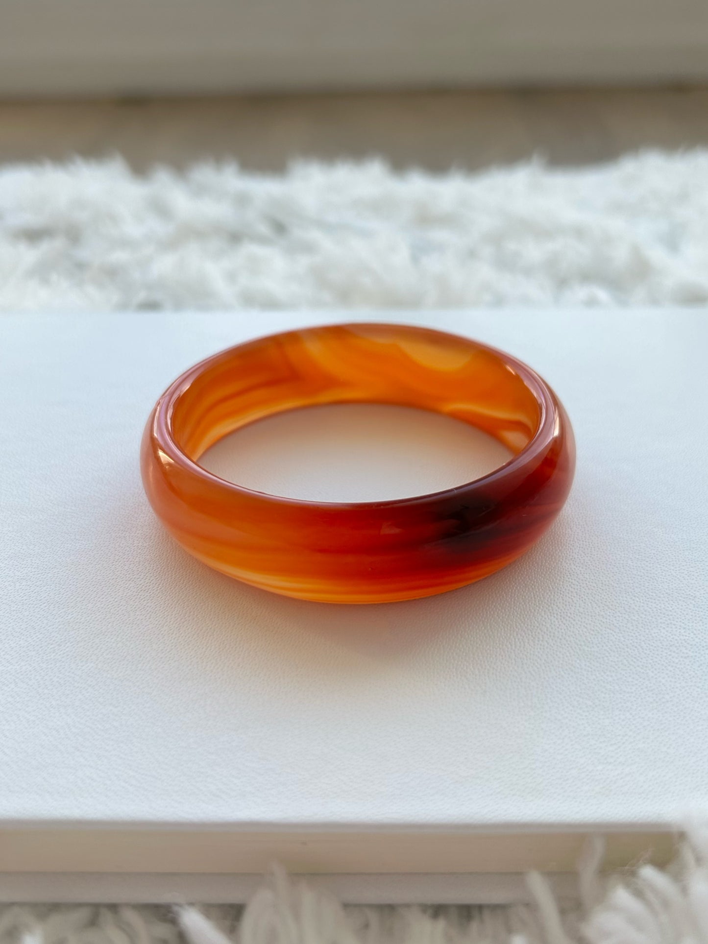 Maple - Red Carnelian Agate Bangle