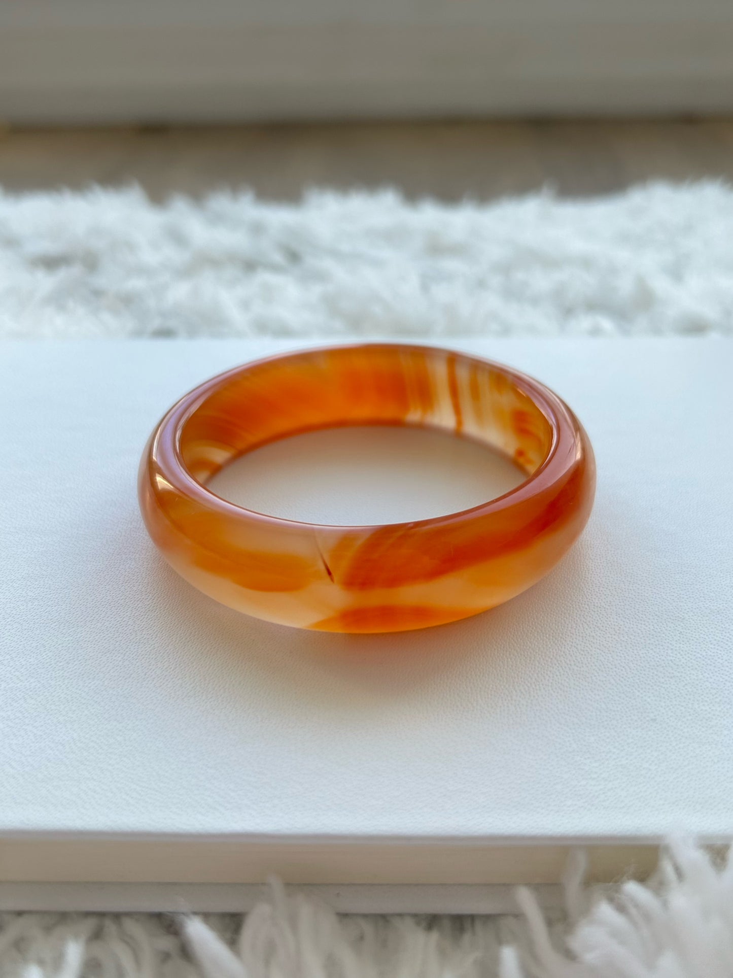 Tangerine - Red Carnelian Agate Bangle