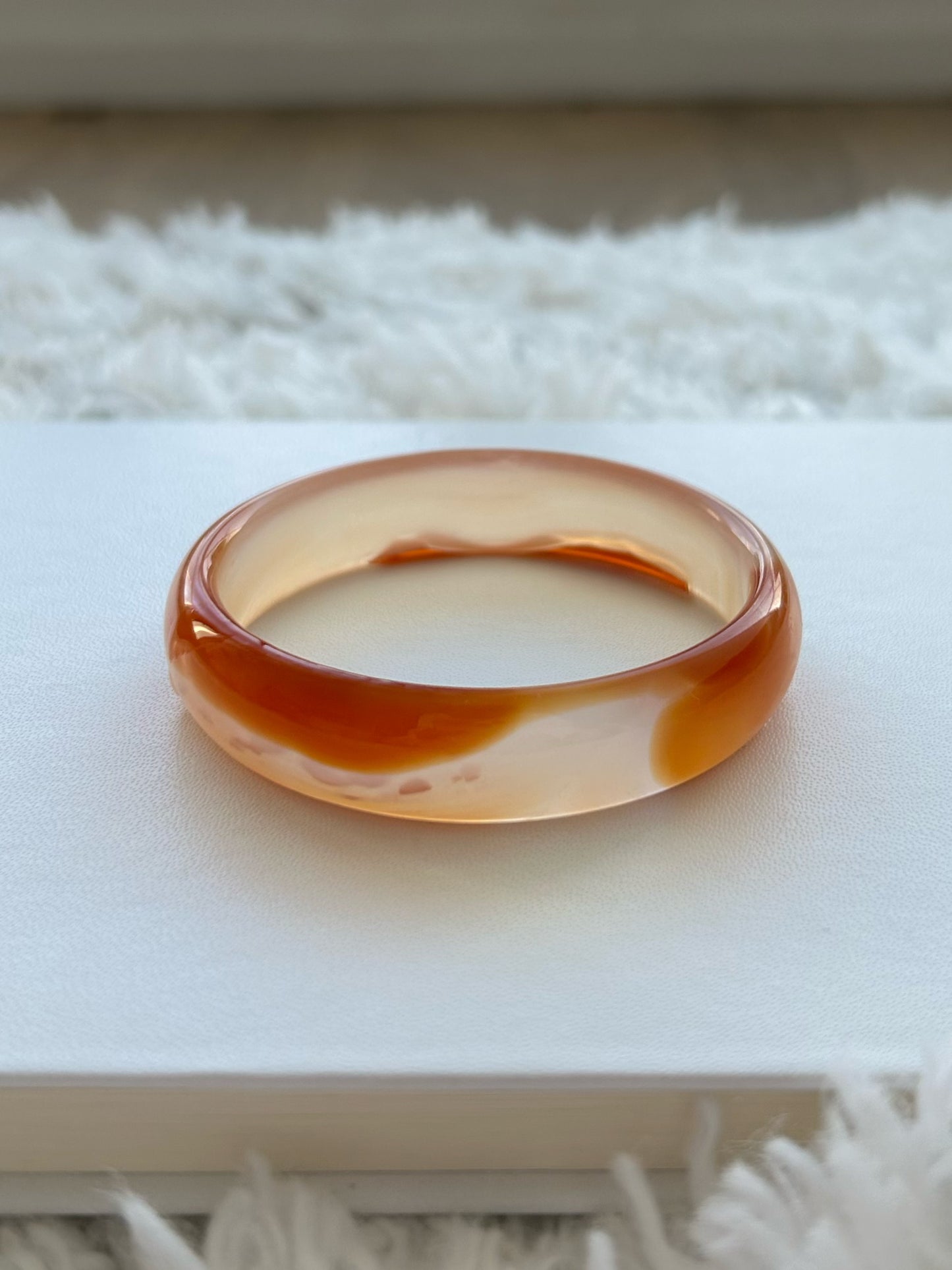 Caramel Macchiato - Red Agate Bangle