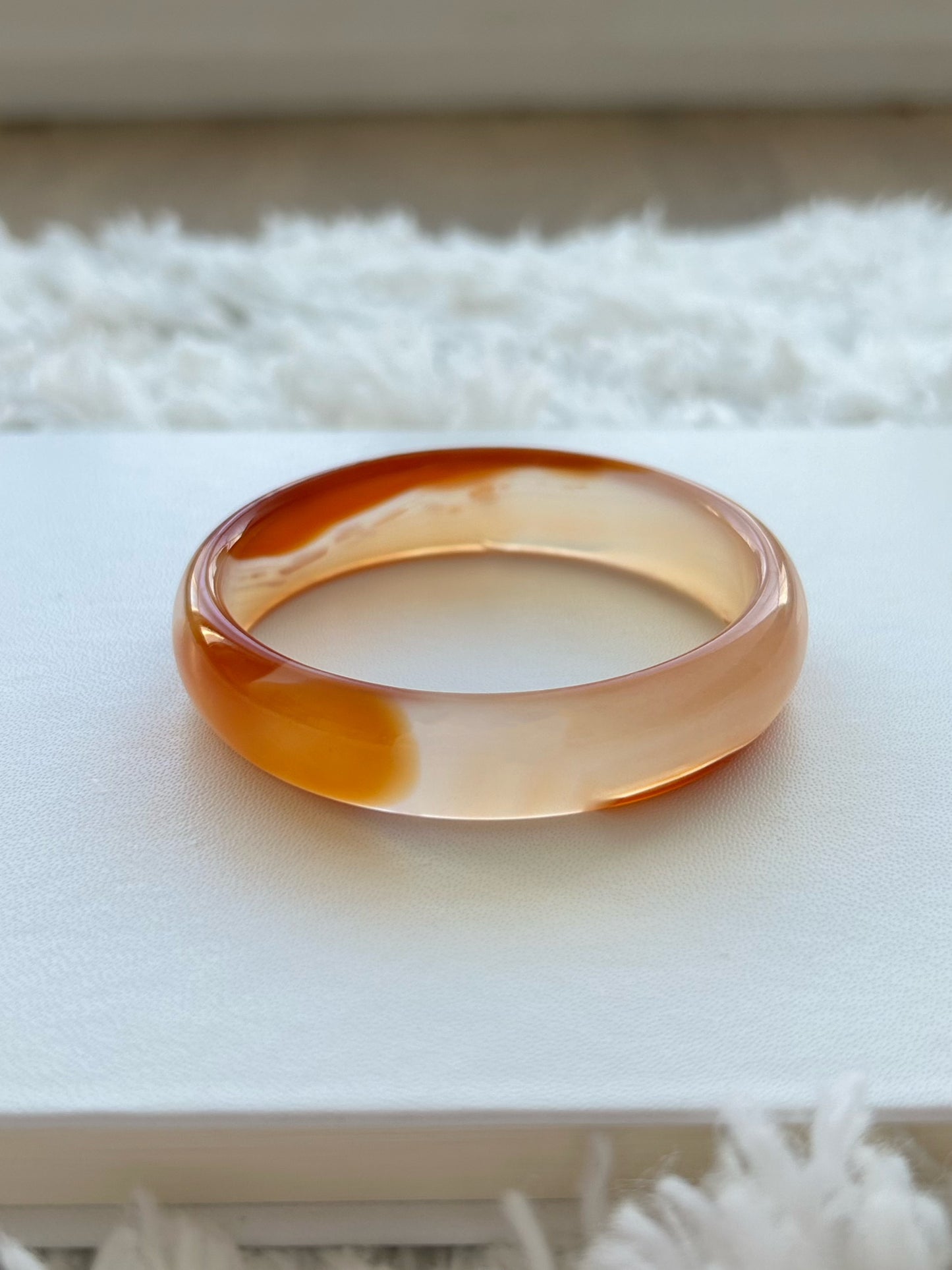 Caramel Macchiato - Red Agate Bangle