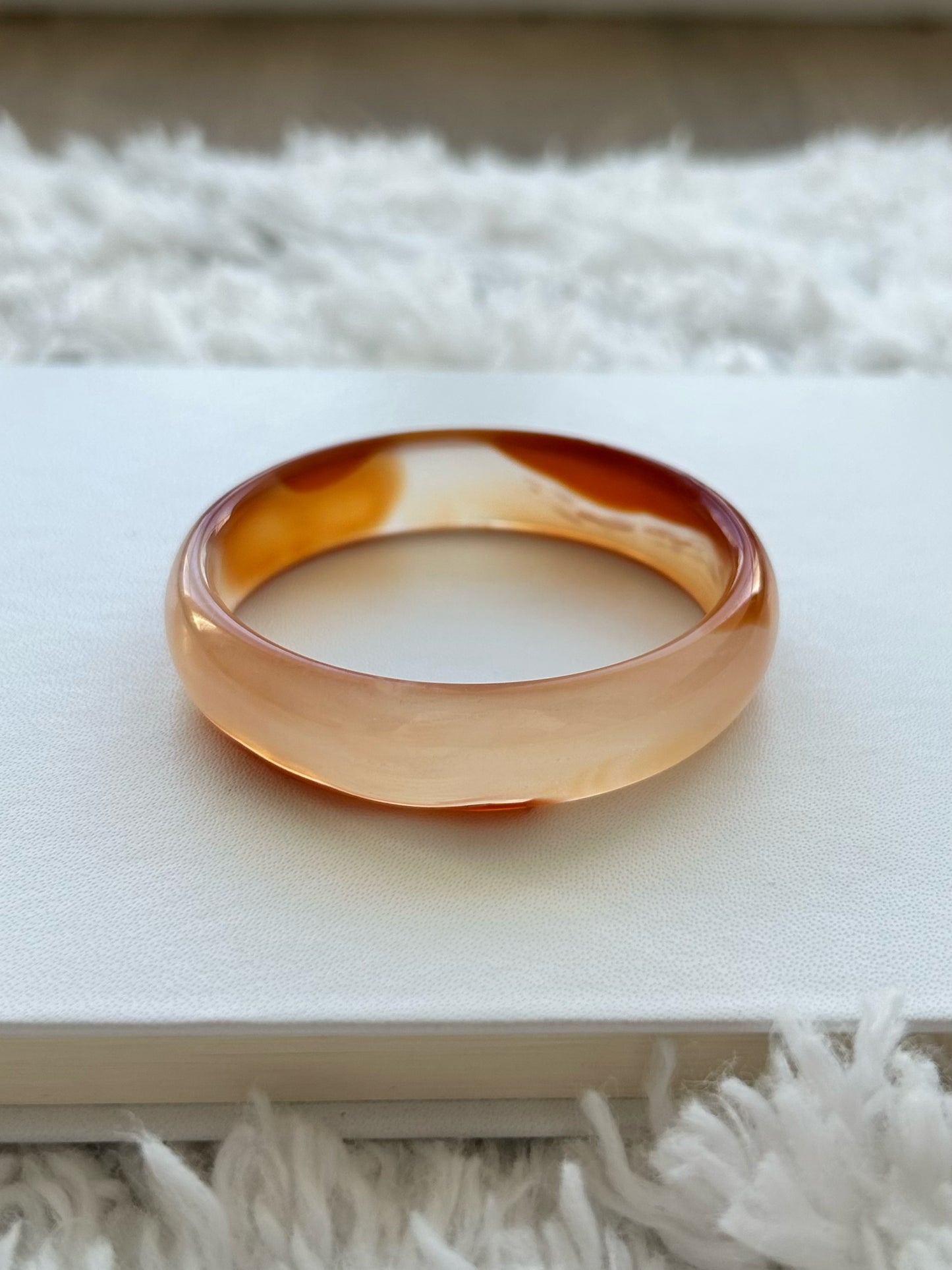 Caramel Macchiato - Red Agate Bangle