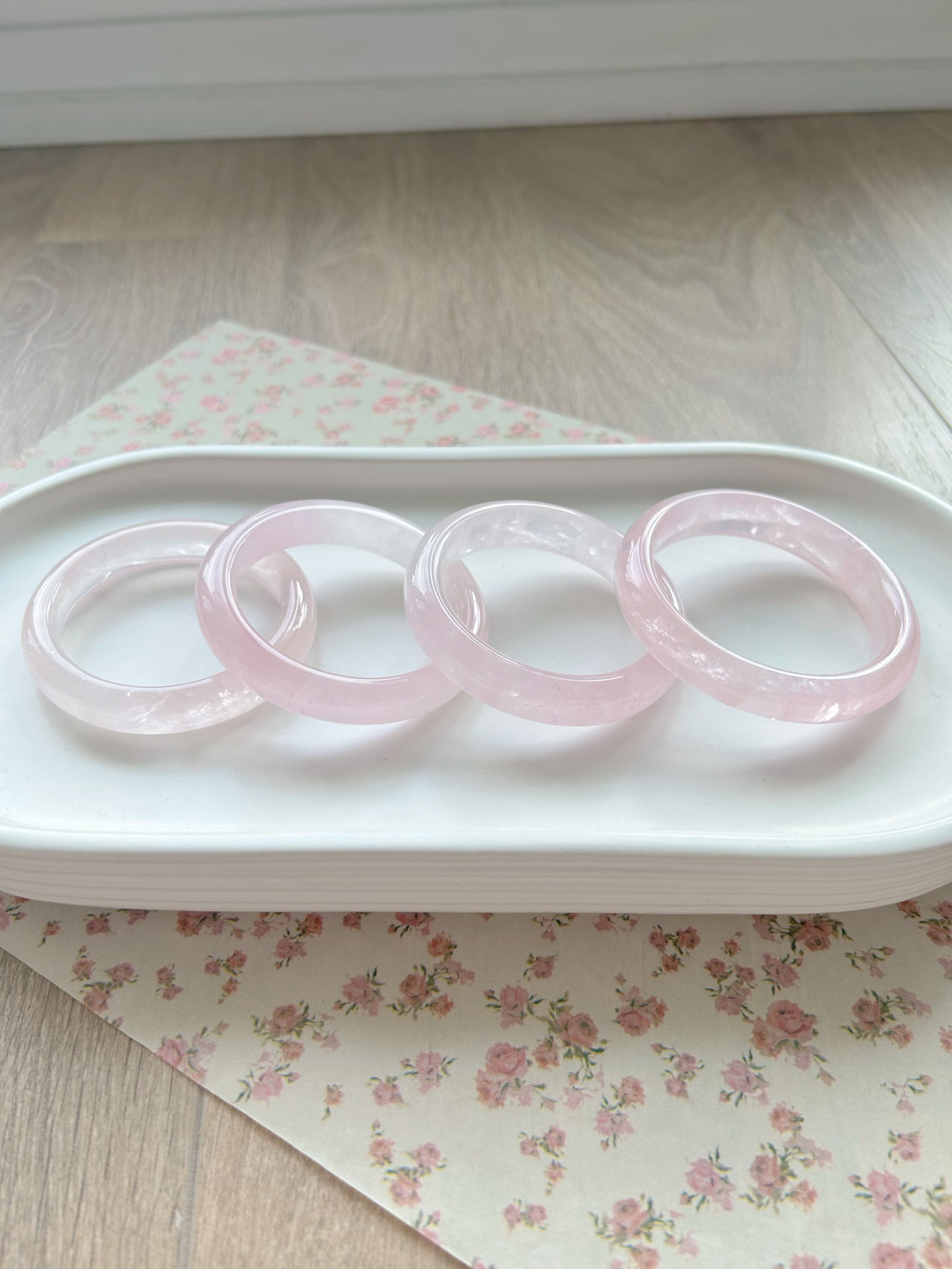 Cherry Blossom - Pink Crystal Bangle